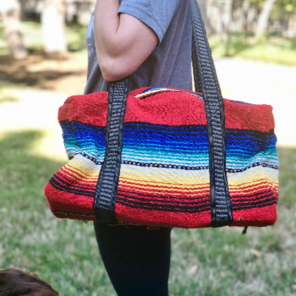 Red Serape Weekend Bag